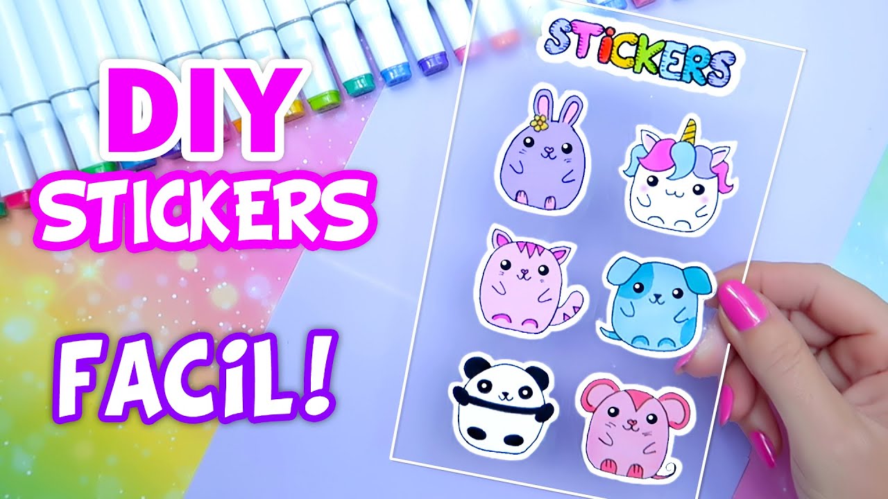 Cómo Hacer Pegatinas o Stickers Fácil / DIY Stickers Kawaii