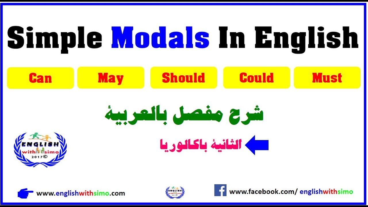 Simple Modals In English شرح مفصل لدرس [Modals] بالعربية
