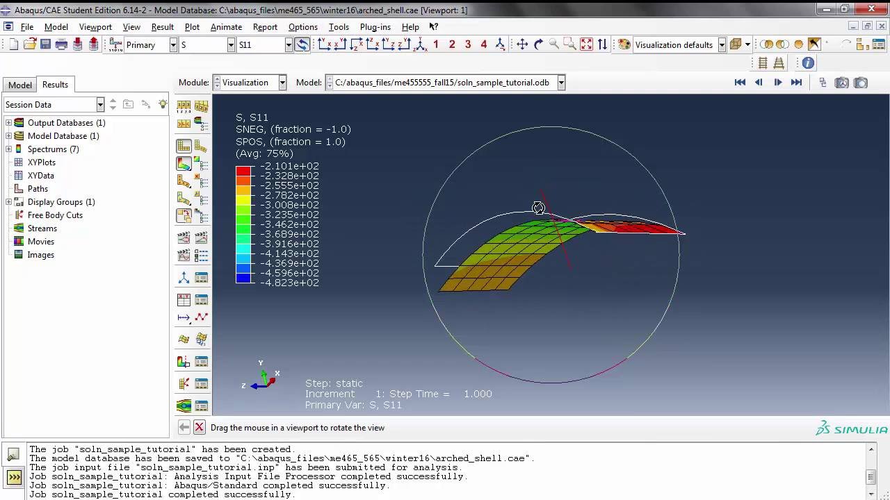 abaqus shell tutorial