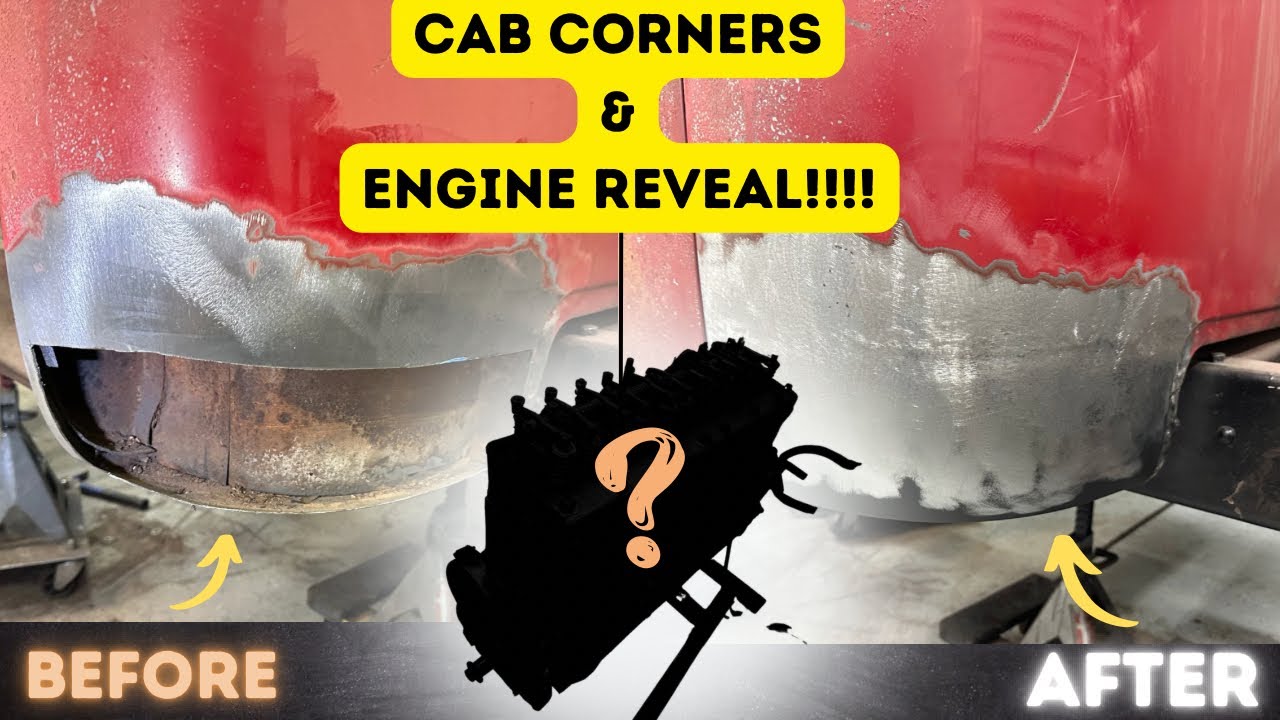 RUSTY Cab corner repair and ENGINE reveal - 1953 GMC