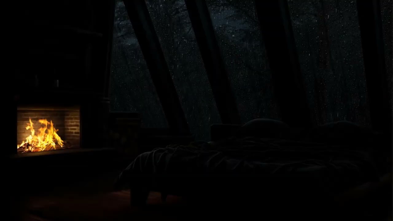 Noite Chuvosa em uma Cabana na Floresta (Sem Anúncios) 😴💦 Chuva e Trovões Aconchegantes