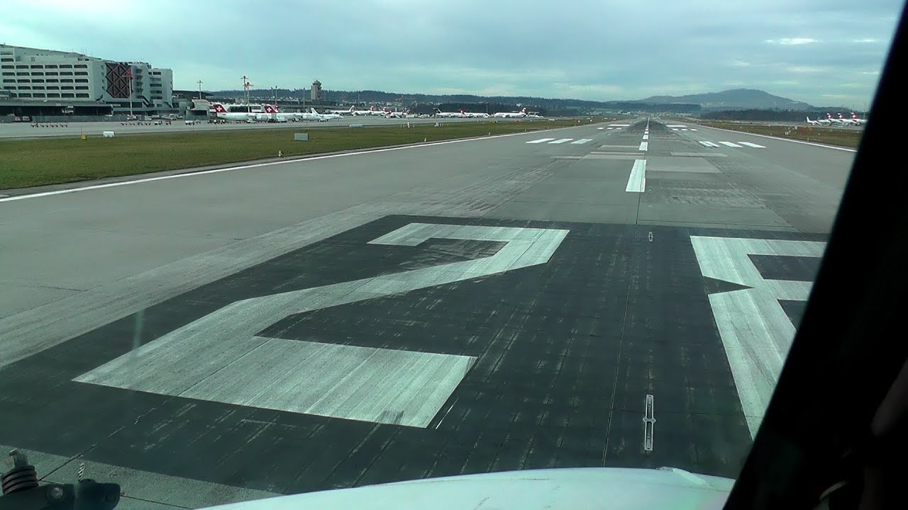 Cool Noseview Takeoff from Z&uuml;rich - Timelapse
