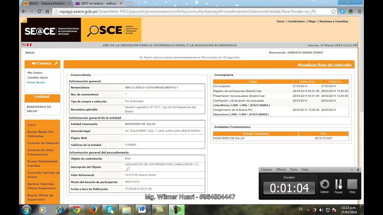 CURSO SEACE 3.0. PROCESO SELECCI&Oacute;N - CONVOCATORIA
