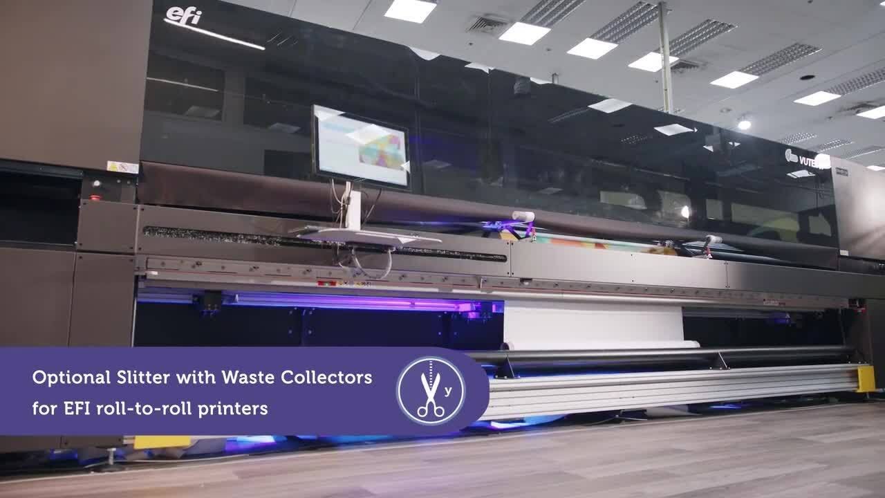 EFI Roll-to-Roll Slitters and Waste Collectors Power Tool video