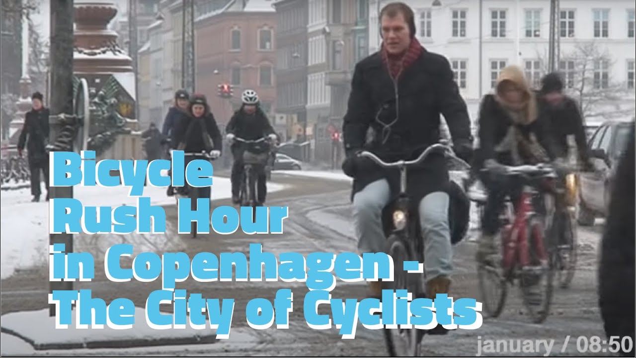 Bicycle Rush Hour in Copenhagen, Denmark