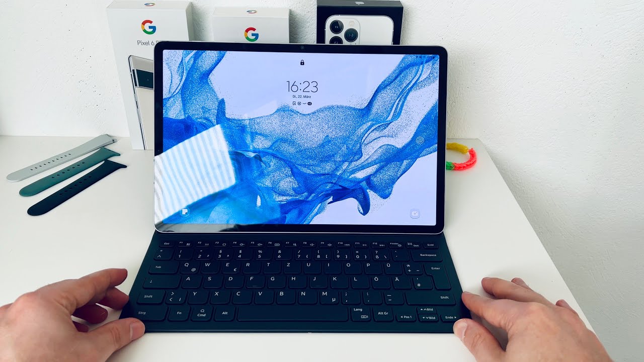 Unboxing & Vergleich: Book Cover Keyboard Slim Tab S8 Plus | deutsch