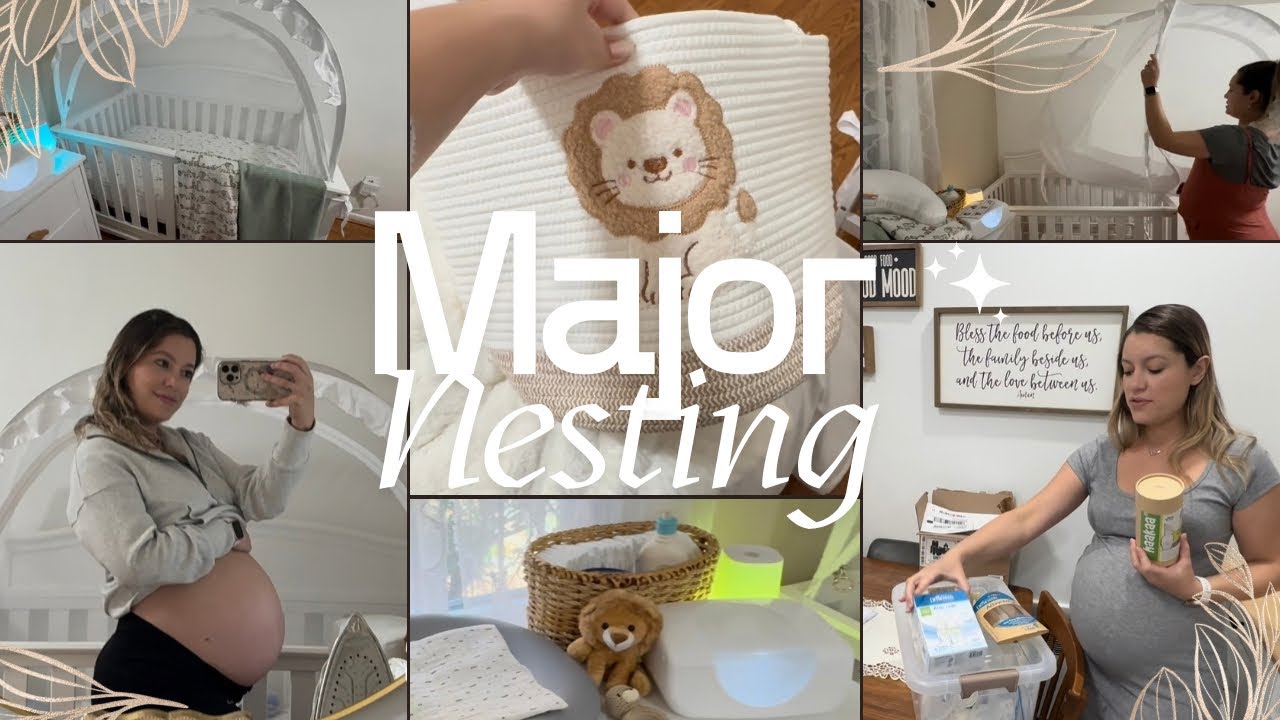 NEST WITH ME VLOG #4 | 33-35 WEEKS | FINALIZING BEDSIDE NURSERY | MAJOR ORGANIZATION CONT. 
