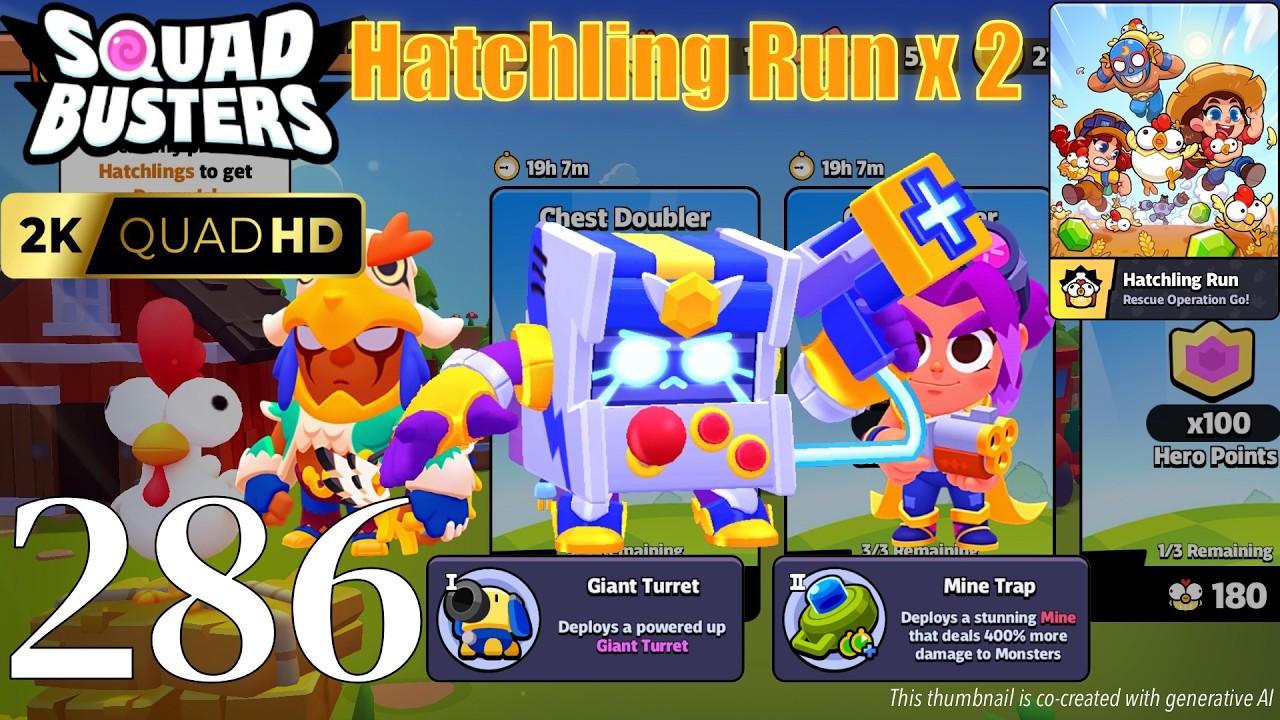 Squad Busters - Walkthrough Gameplay Part 286 - 8-Bit, Bo, Shelly - Hatchling Run x 2
