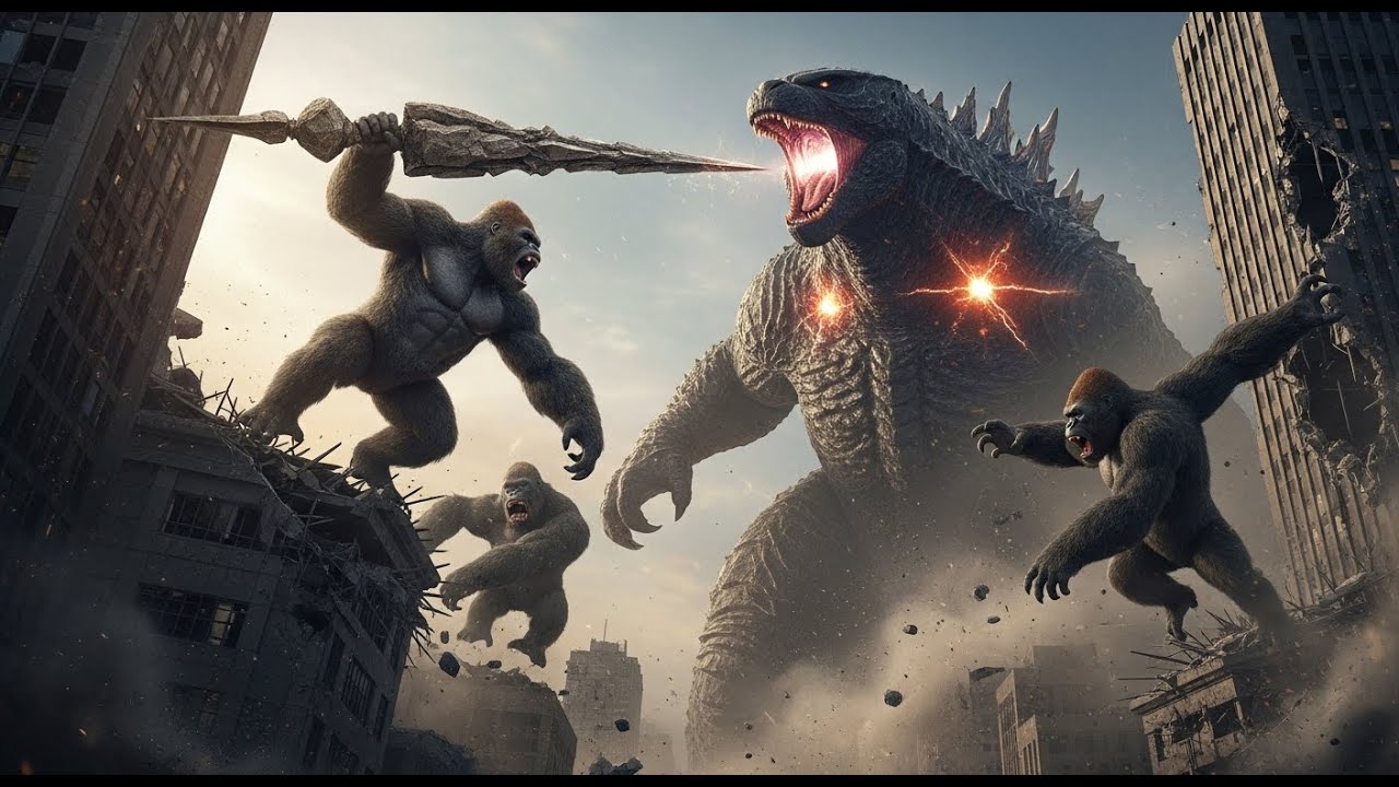 Ultimate Kaiju Clash: Gorillas vs Godzilla | Evolution and New Strategies. #dinosaur