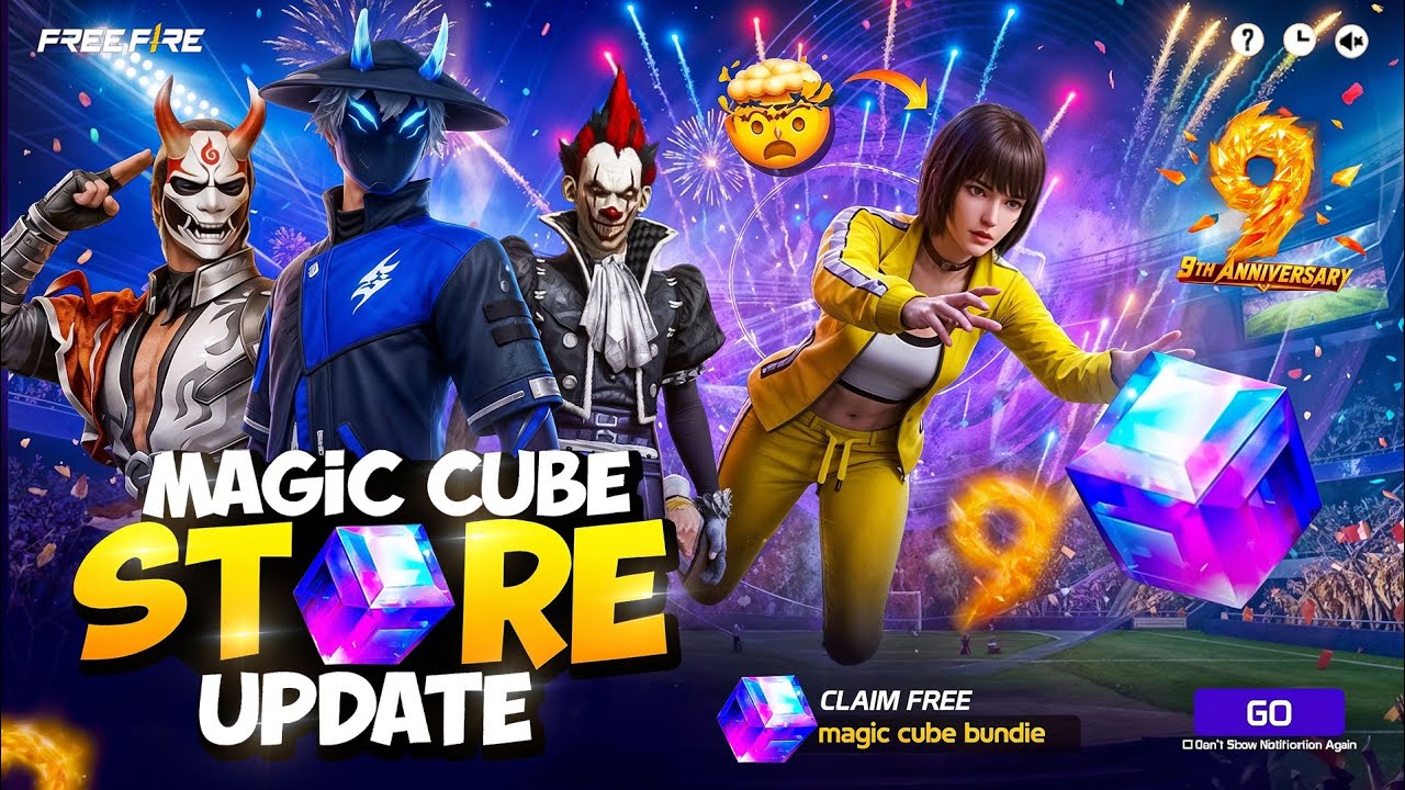 NEXT MAGIC CUBE🤩STORE UPDATE FREE FIRE || 9TH ANNIVERSARY EVENT FREE FIRE ||  FREE FIRE NEW EVENT