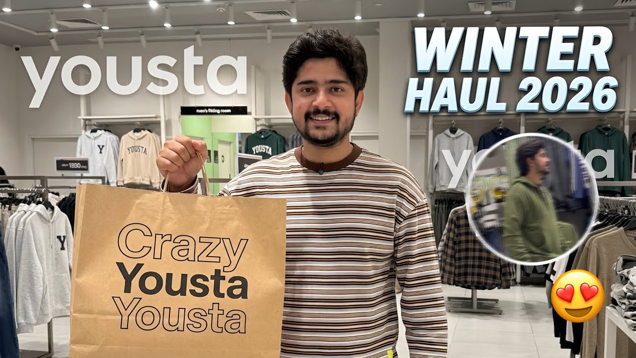 Yousta Winter Wear Try-On Haul 2026 - Affordable Hoodies & Jackets | Kalua😍