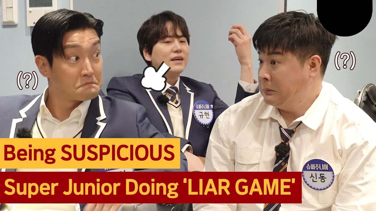 Knowing bros Super Junior doing Liar Game✨