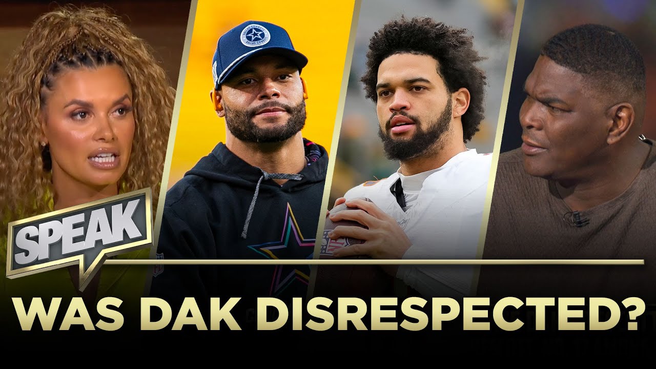 Keyshawn questions Dak’s No. 17 rank, Joy takes over on Cowboy win total, Caleb-Bears drama | SPEAK