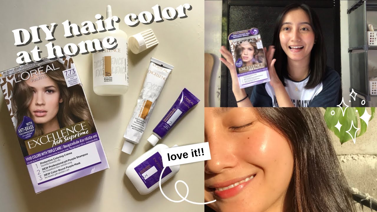 diy hair color using the loreal excellence ash supreme + champagne ash | marla lyn ♡