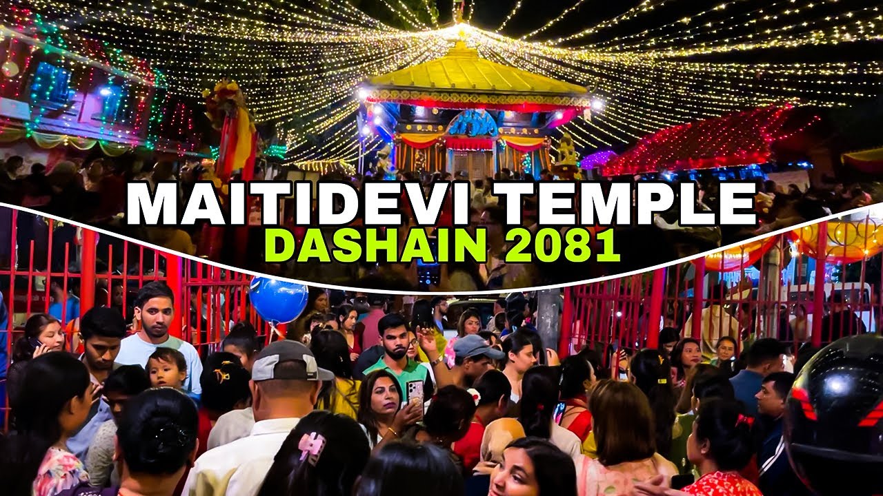 🇳🇵NEPAL: DASHAIN Nightlife in Kathmandu City - MAITIDEVI TEMPLE 2081