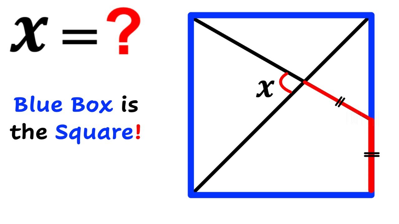 Можете ли вы найти значение угла X? | (Квадрат) | #математика #математика | #геометрия