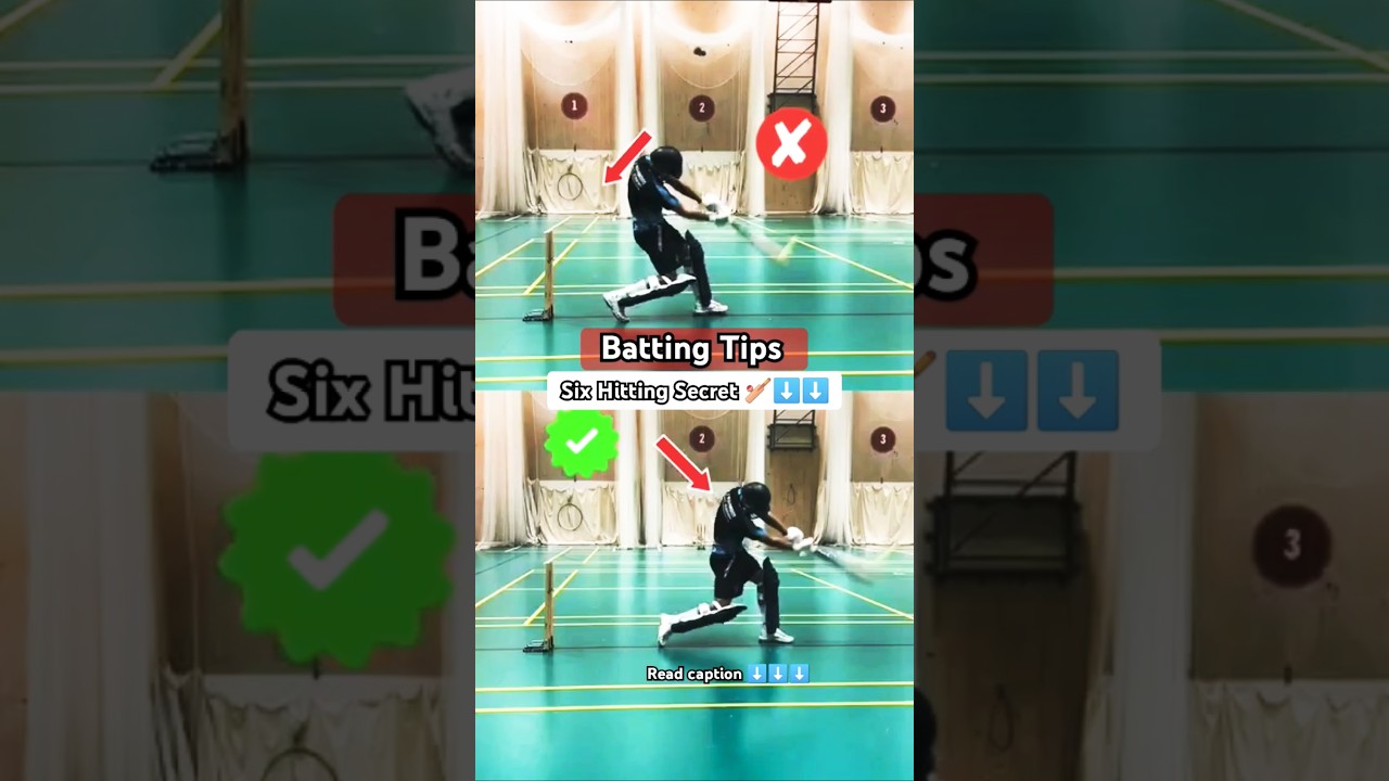 Cricket's Best Kept Secrets: Six Hitting Techniques!💥⬇️ #shorts