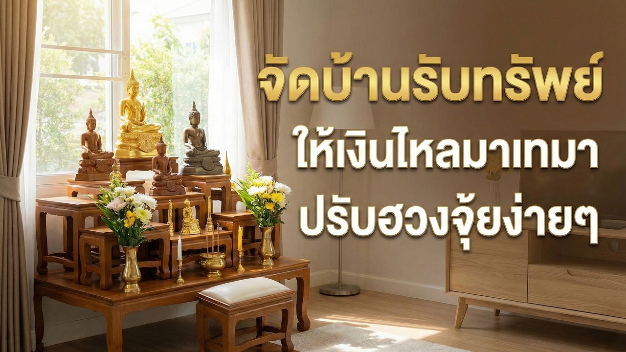 จัดบ้านรับทรัพย์! เคล็ดลับปรับฮวงจุ้ยง่ายๆ ให้เงินไหลมาเทมา 💸🏠 #จัดบ้านรับทรัพย์ #ฮวงจุ้ย #เสริมดวง
