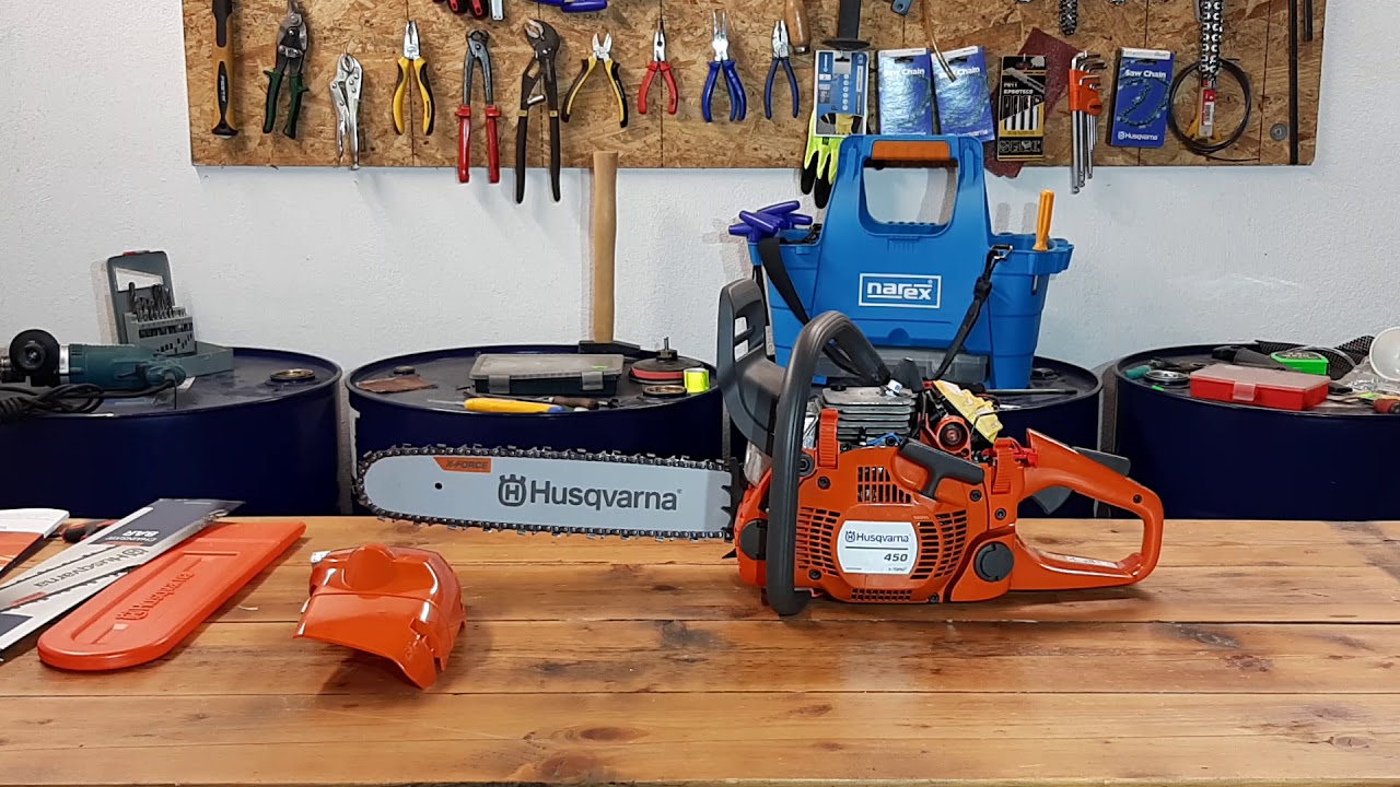 Chainsaw Husqvarna 450 II , Model 2020 , Unboxing , Build , Video Tour