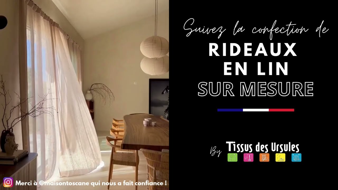 Suivez la confection de rideaux en lin sur mesure dans notre Atelier 🇫🇷