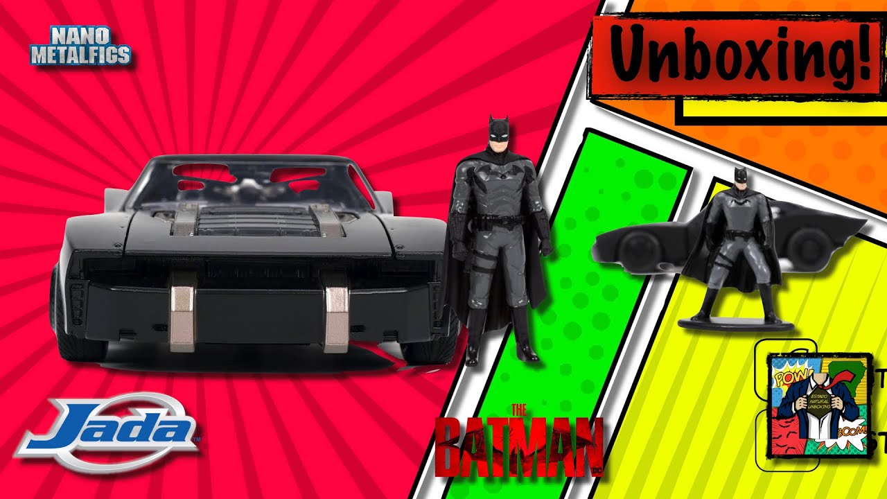 Batimoviles Jada Toys Escala 1:24 y 1:32 con Nano Metalfig Pelicula El Batman Video Unboxing