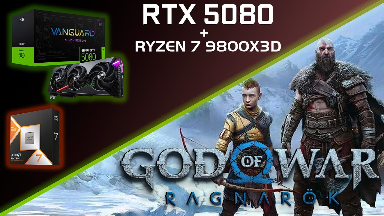 RTX 5080 Vanguard SOC + R7 9800X3D - God of War Ragnarok 1440p Native max settings NO FG Kratos