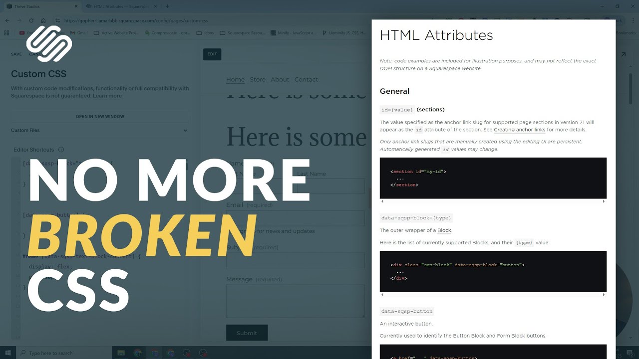 Новые стабильные селекторы CSS в Squarespace