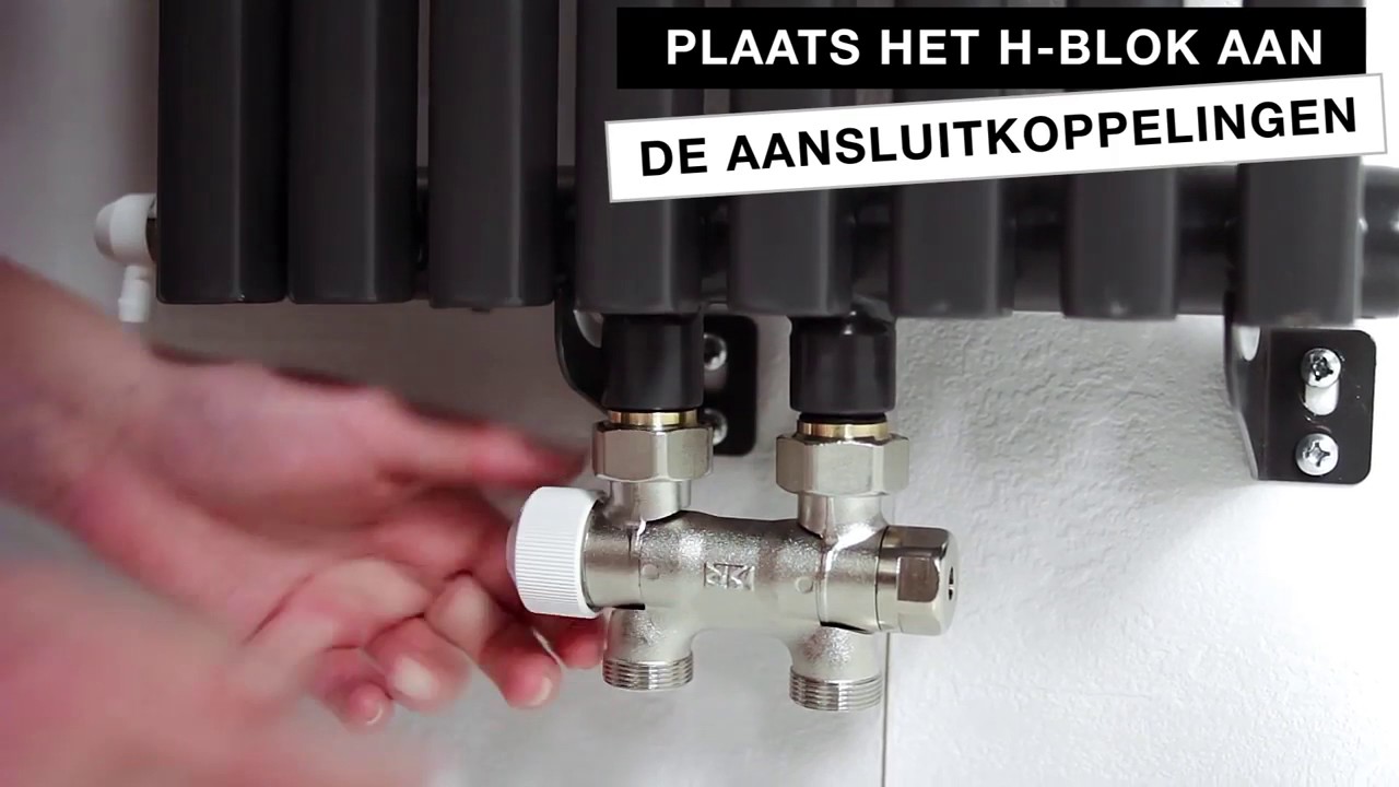 Radiator toebehoren plaatsen (Sanivesk)