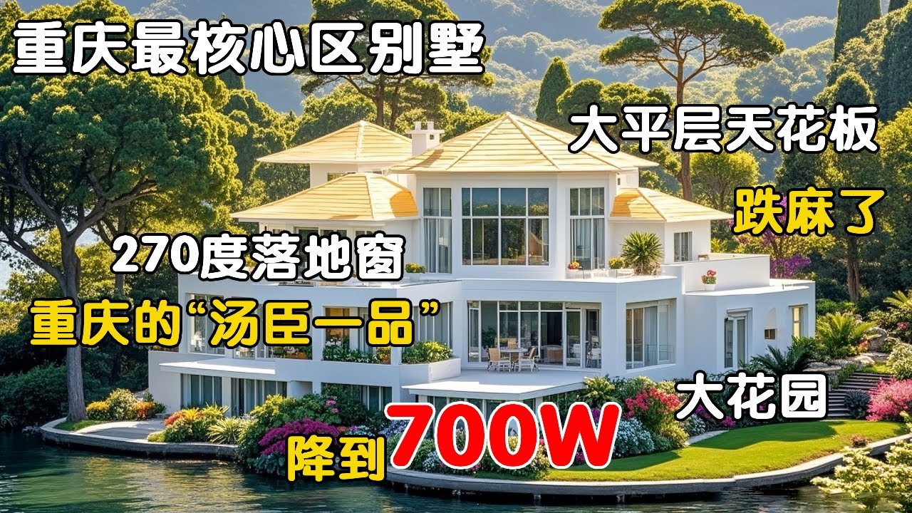 重庆的“汤臣一品”跌麻了，重庆最核心区别墅，大平层天花板，270度落地窗只需要700w！#房产达人#房产知识