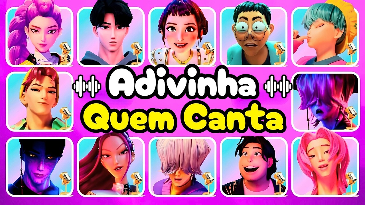 Adivinha 20 PERSONAGENS e MÚSICAS das GUERREIRAS DO K-POP🤯🎶 K-Pop Demon Hunters 😍Rumi💜Jinu🔥Quiz