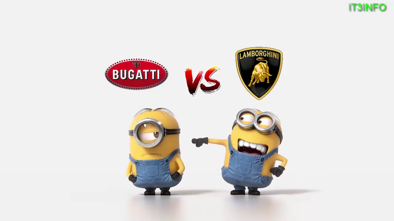 Bugatti vs Lamborghini Minions Style ( Funny Minions)