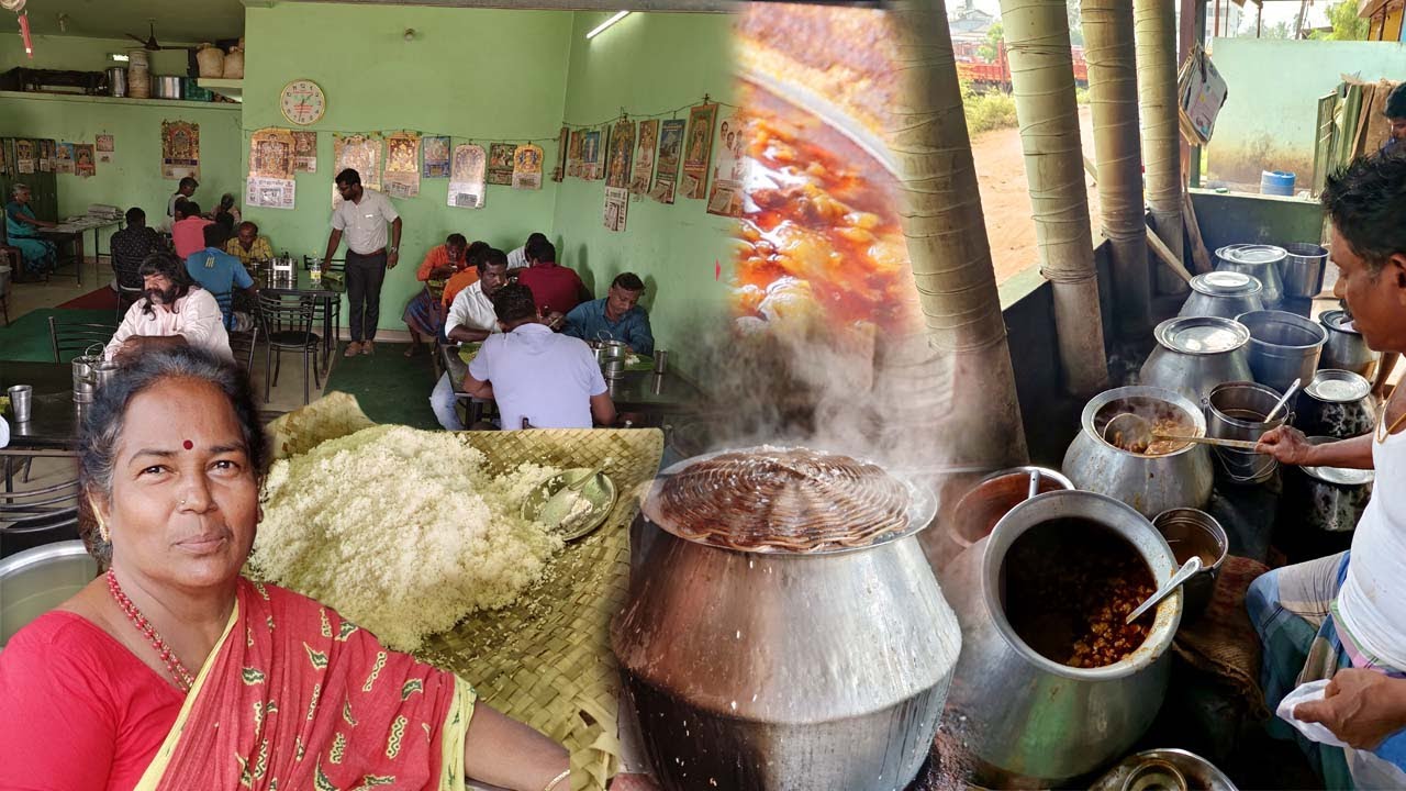 சந்தை கறி சாப்பாடு சளைக்காமல் வெளுத்து கட்ட வைக்கும் சாப்பாடு  - Karthiks View