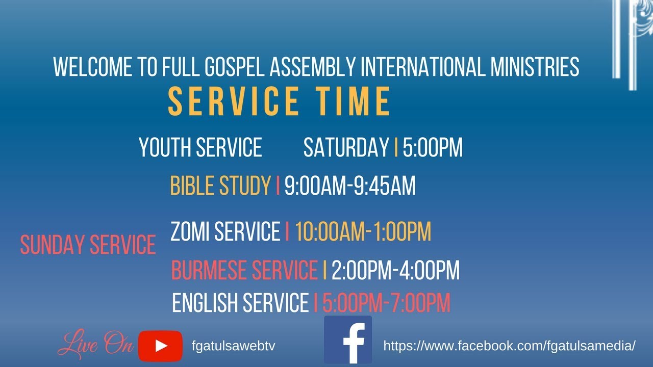 FGATulsa Burmese  Service Live # April 15, 2018