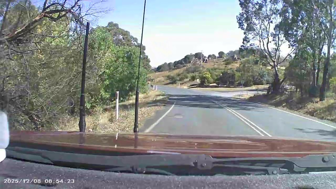 Red's Dashcam - Road to Adelong Falls Gold ruins
