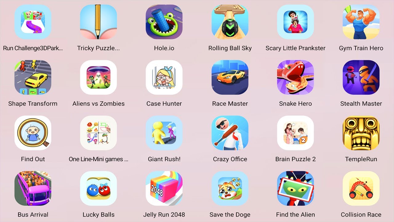 Roblox,Monster Scary Survival,Spider Fighter 2,STAR: Super Tricky Amazing Run,Angry Birds 2,Eyes,...