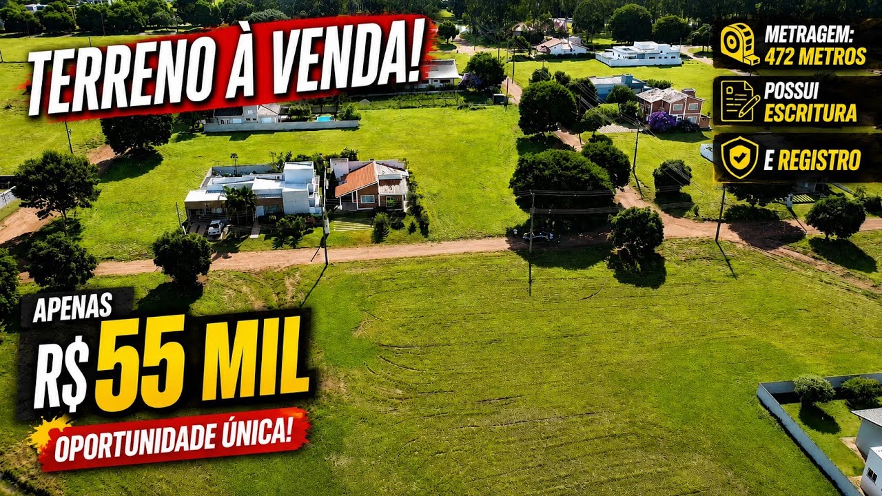 LOTE GRANDE NO CORAÇÃO DO MAIOR CONDOMÍNIO FECHADO DO BRASIL R$ 90 MIL