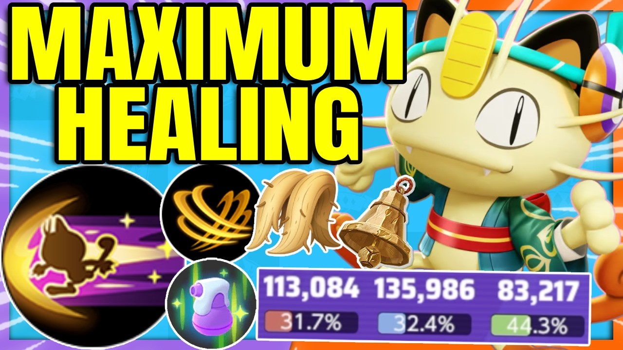 This MAXIMUM HEALING BUILD on ASSURANCE MEOWTH is hilarious | Pokemon Unite