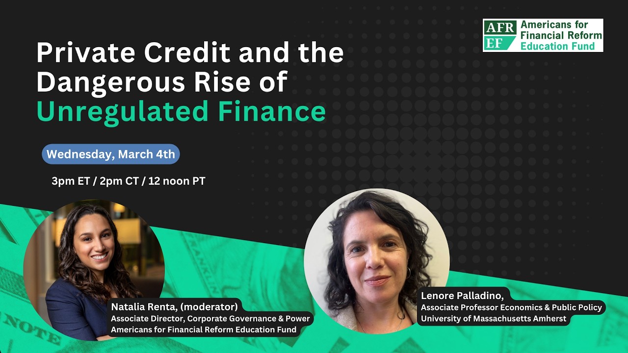 Private Credit and the Dangerous Rise of Unregulated Finance