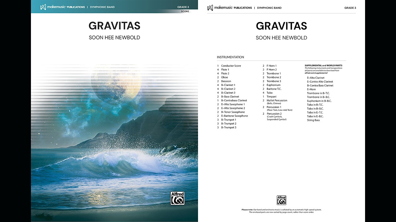 Gravitas, by Soon Hee Newbold &ndash; Score & Sound