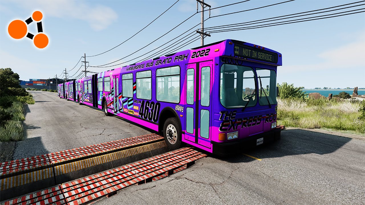 Buses vs Upside Down Speedbumps BeamNG.drive | Beamng Crashes TV