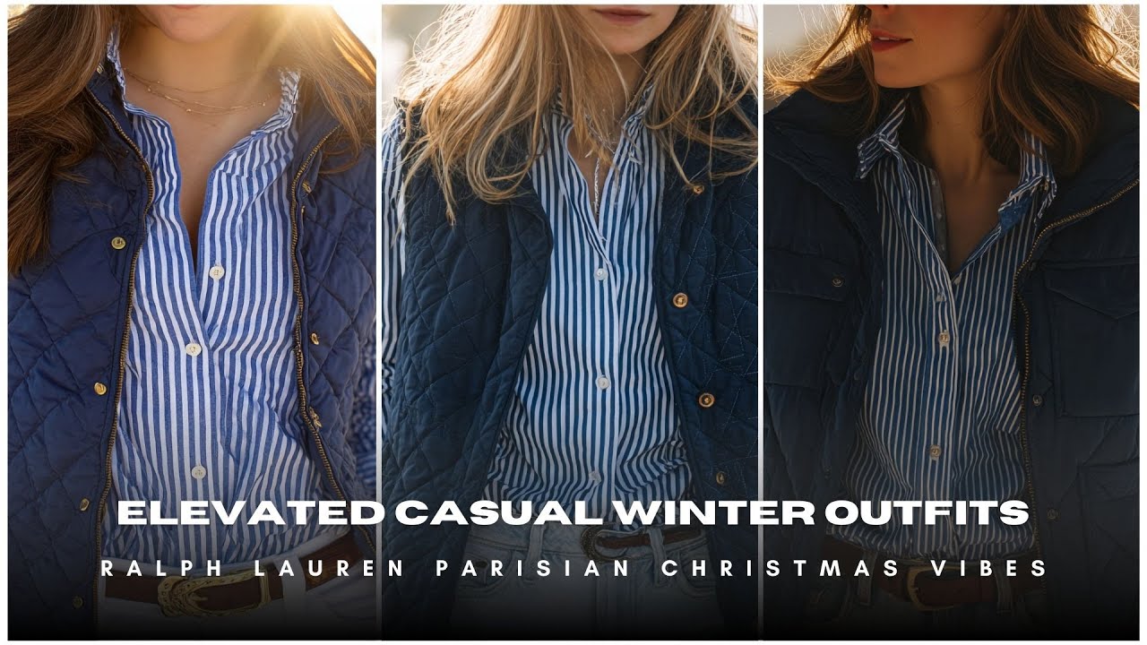 🌿 Elevated Casual Winter Outfits ✨ Ralph Lauren Parisian Christmas Vibes