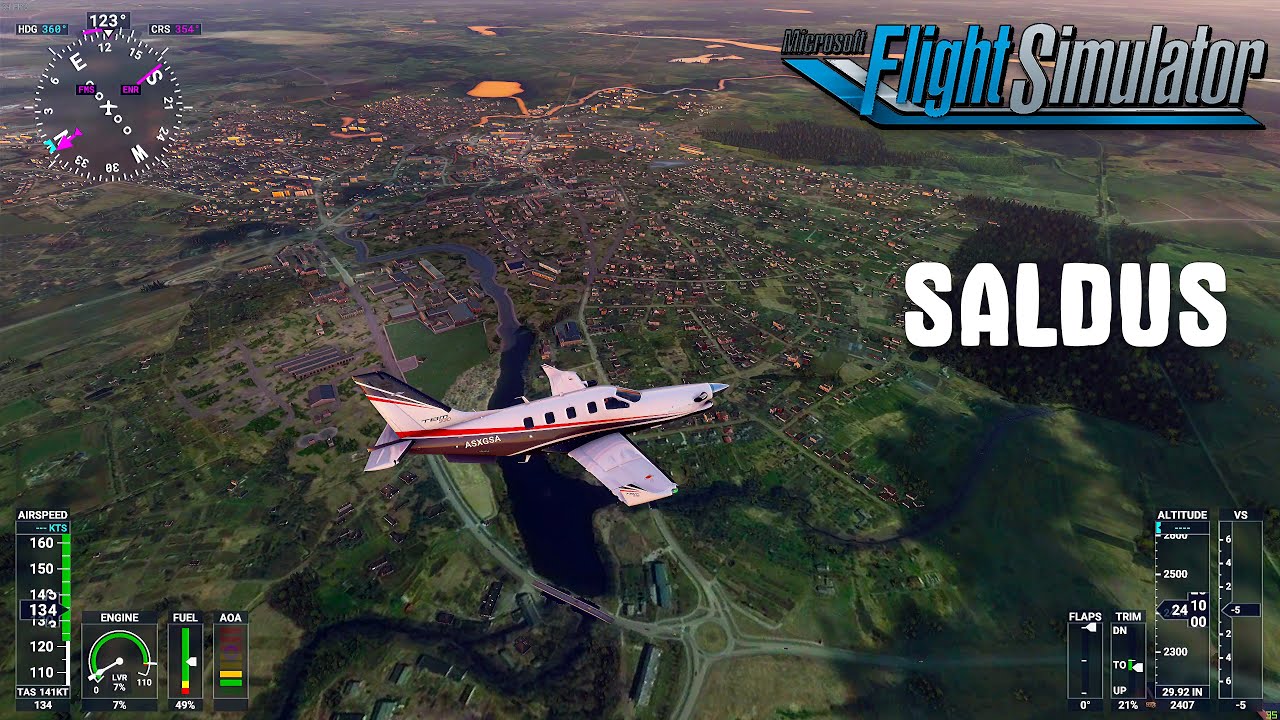 ► MFS 2020 - fly over Saldus, Latvia - 4K- RTX 2080