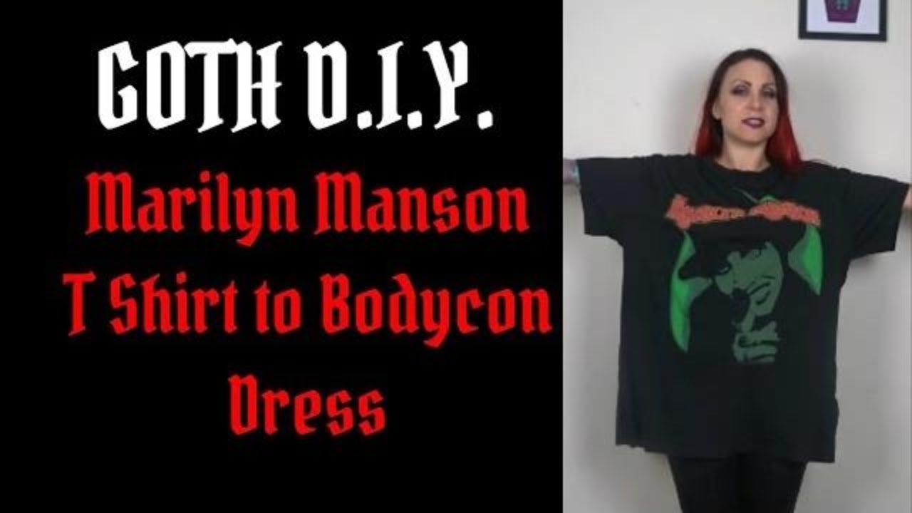 Goth DIY - Marilyn Manson T Shirt to Bodycon Dress
