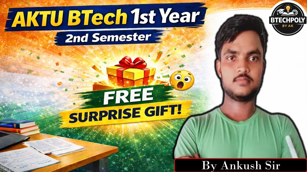 AKTU BTech 1st Year Surprise 🎁 | Unit Wise One Shot Lectures | PYQ + DPP + Free Notes #aktu