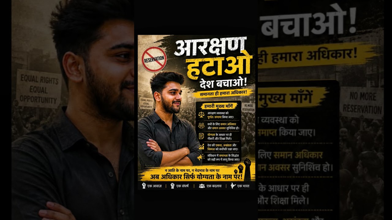 Aarakshan Hatao Andolan Jantar Mantar #ReservationReform #reservationhataoandolan #ReservationDebate