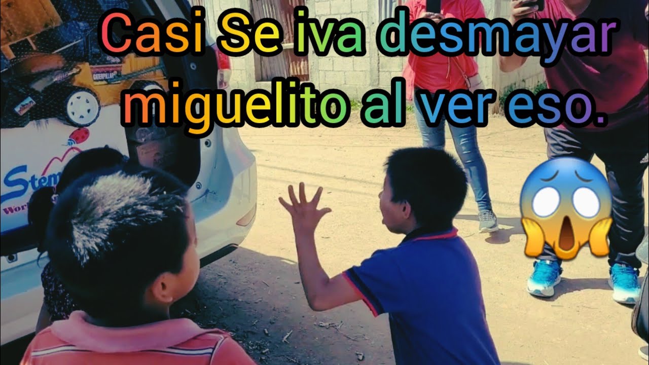 😱casi se desmaya miguelito al ver esta tremenda sorpresa.🙏