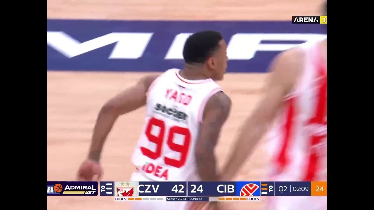 ADMIRALBET ABA LIGA (10. KOLO): Crvena zvezda - Cibona 84:56 / 03.12.2023.