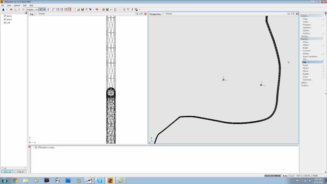 Zmodeler2 Spline Tutorial: Air lines