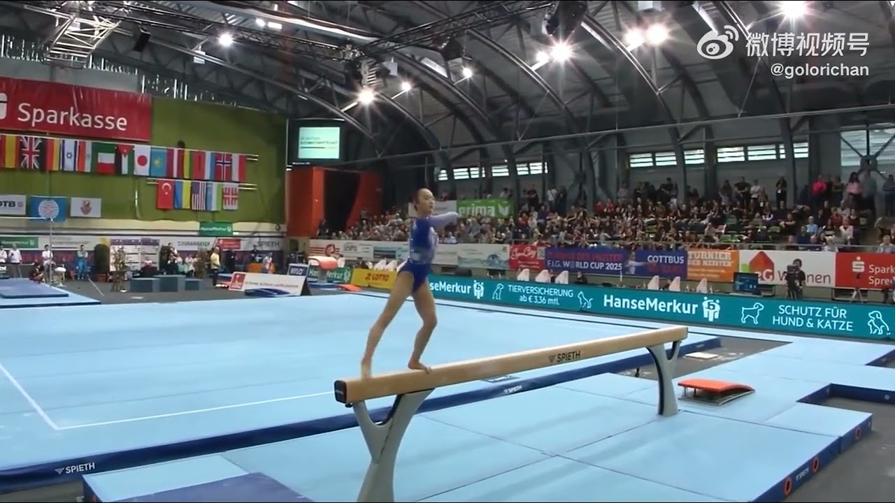Zhou Yaqin 2025 Cottbus World Cup Balance Beam Final 🥇