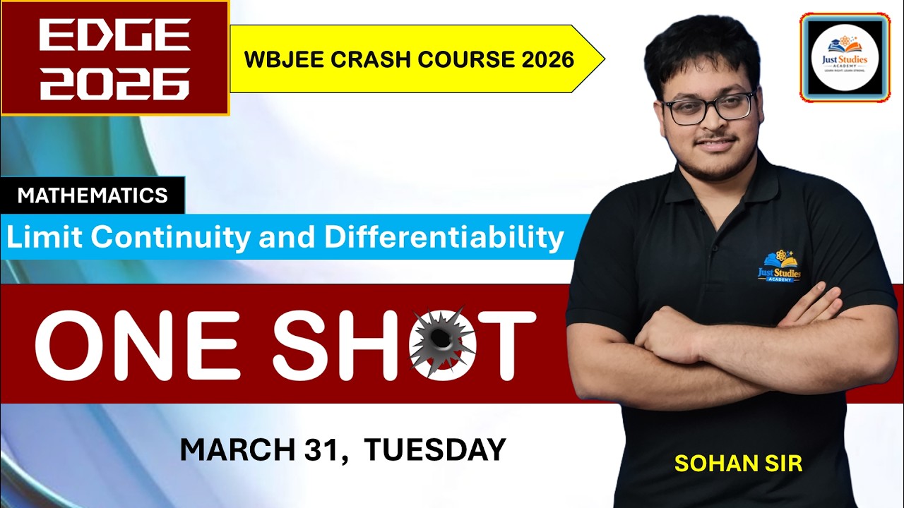 EDGE 2026: Limit Continuity and Differentiability in One shot | WBJEE